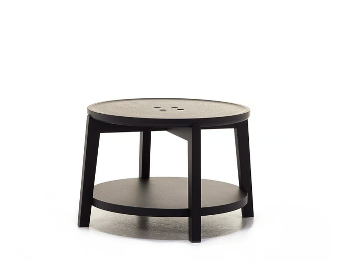 ROND T02 - Round coffee table with integrated magazine rack _ Very Wood